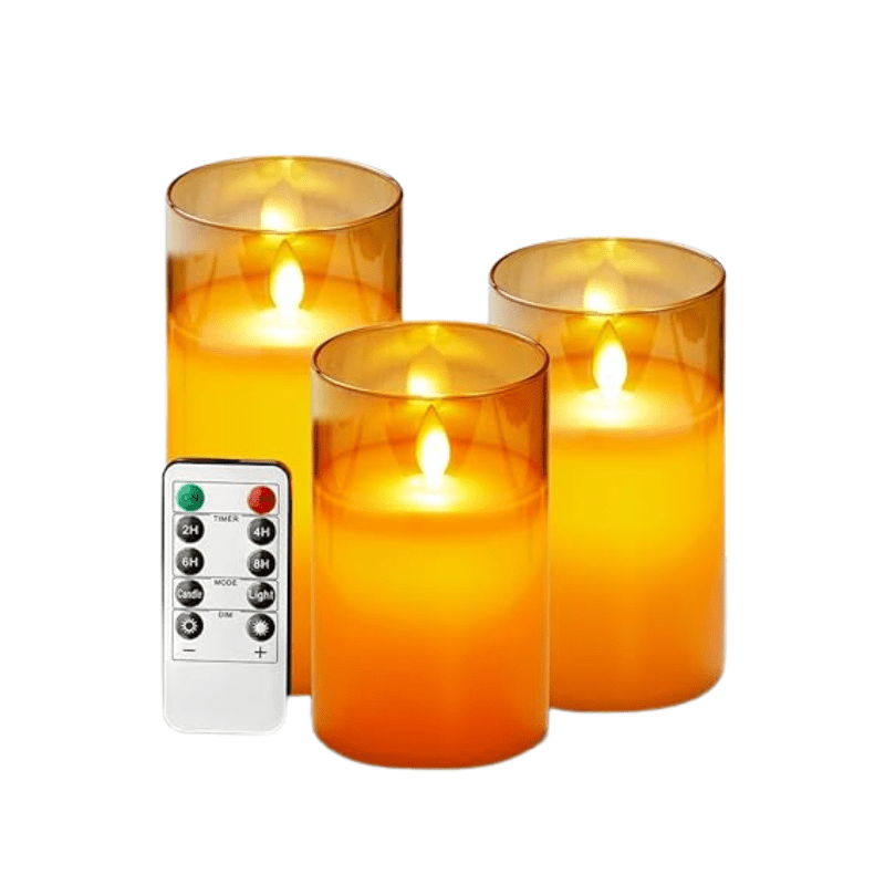Flameless LED Candles with Remote Control — Realistic Flame Effect 24