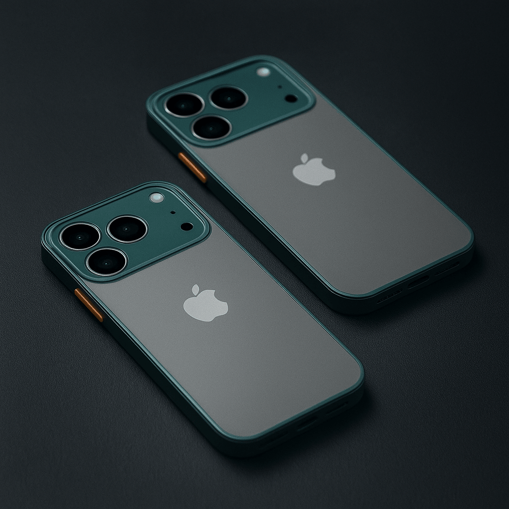 Cover iPhone 17 Opaca con Cornice in Alluminio e Protezione Ibrida