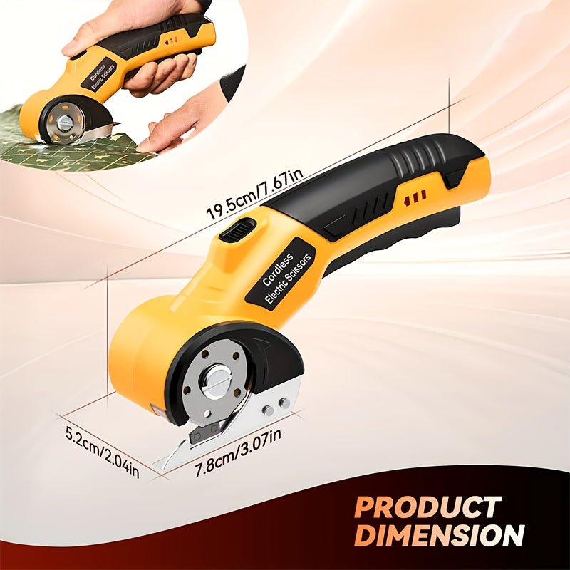 Wireless Electric Scissors USB Rechargeable — 6mm Fabric Cutter 3