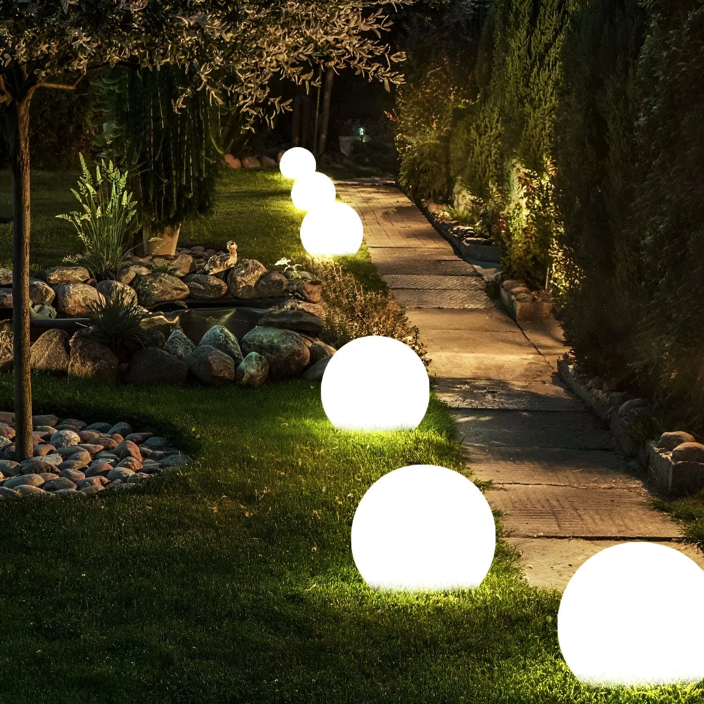 LumiGlobe Color-Changing LED Sphere — Wireless Garden Light 9