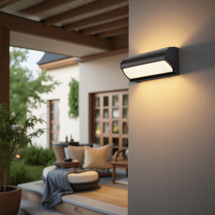 Lampe murale extérieure LED noire - Design moderne et résistant