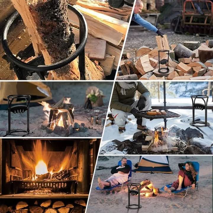Compact Manual Log Splitter — Safe & Easy for Fireplace Outdoor 5