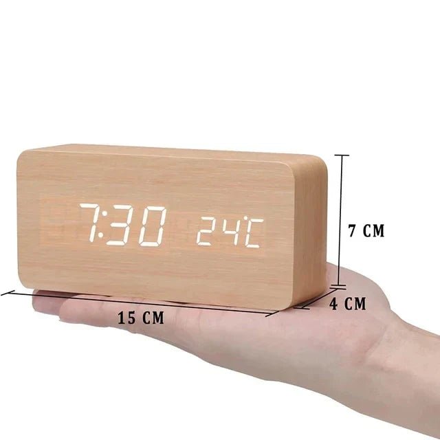LED Alarm Clock with Voice Control — Minimalist Modern Design 14