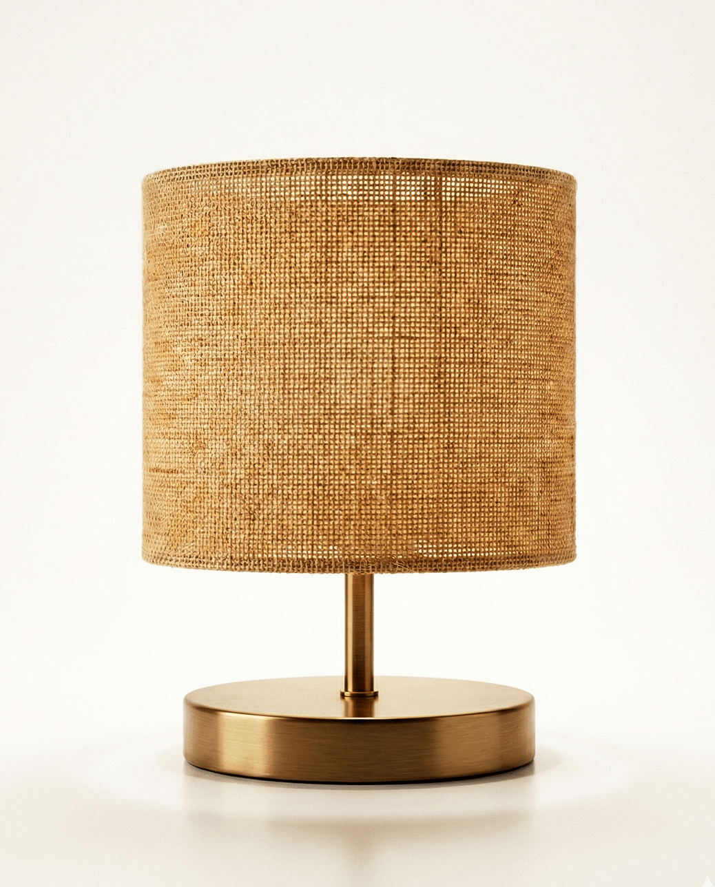 Lampada da Tavolo | Enrico – Paralume in Tessuto Naturale