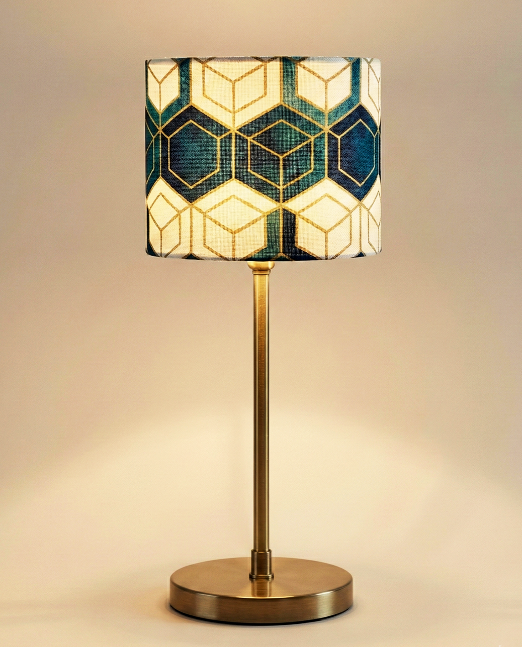 Lampada da Tavolo | Marco – Paralume Geometrico Decorato