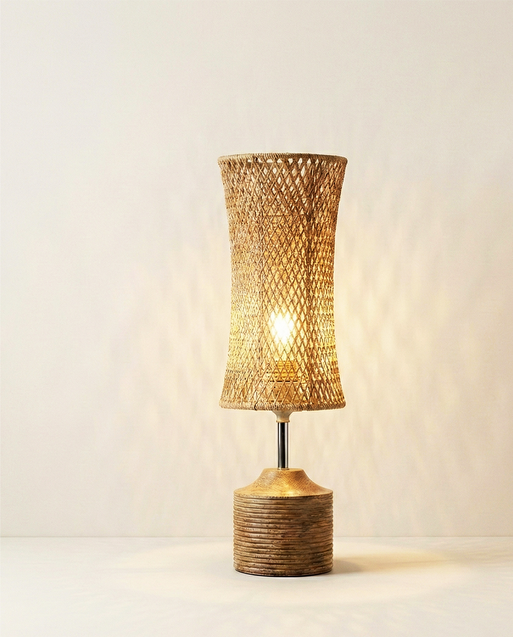 Lampada da Tavolo | Paolo – Fibra Intrecciata Naturale