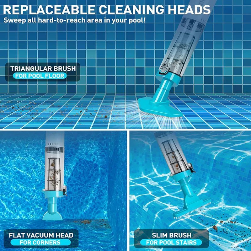 Aspirateur de Piscine Rechargeable 3 en 1 AquaVac - Nettoyage Efficace et Sans Fil