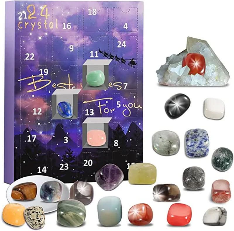Advent Calendar 2025 — 24 Natural Crystals Christmas Countdown 7