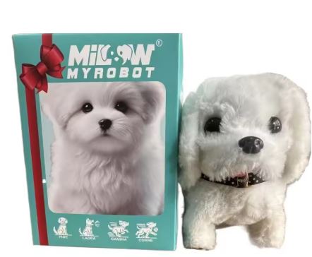 Chien en Peluche Interactif Qui Remue la Queue - Peluche Chien Réaliste