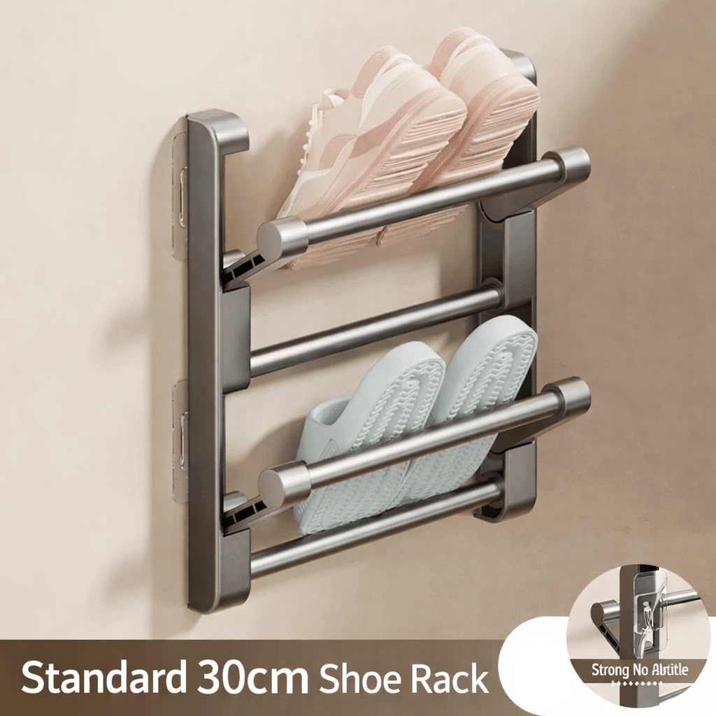 Wall-Mounted Shoe Rack with Drainage System — Space-Saving 60cm 8