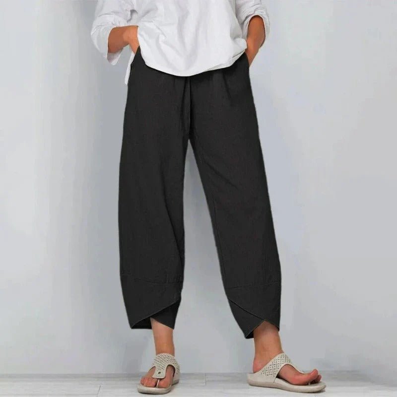 Pantaloni Estivi Chic in Lino Vita Elastica Donna