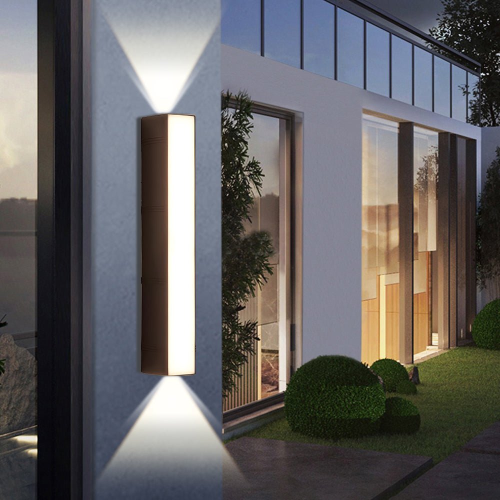 Lampe murale LED moderne pour extérieur en aluminium noir