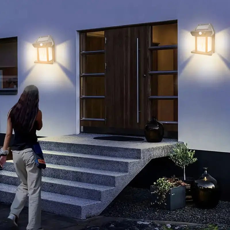 Lampe murale solaire avec détecteur de mouvement - Éclairage extérieur durable