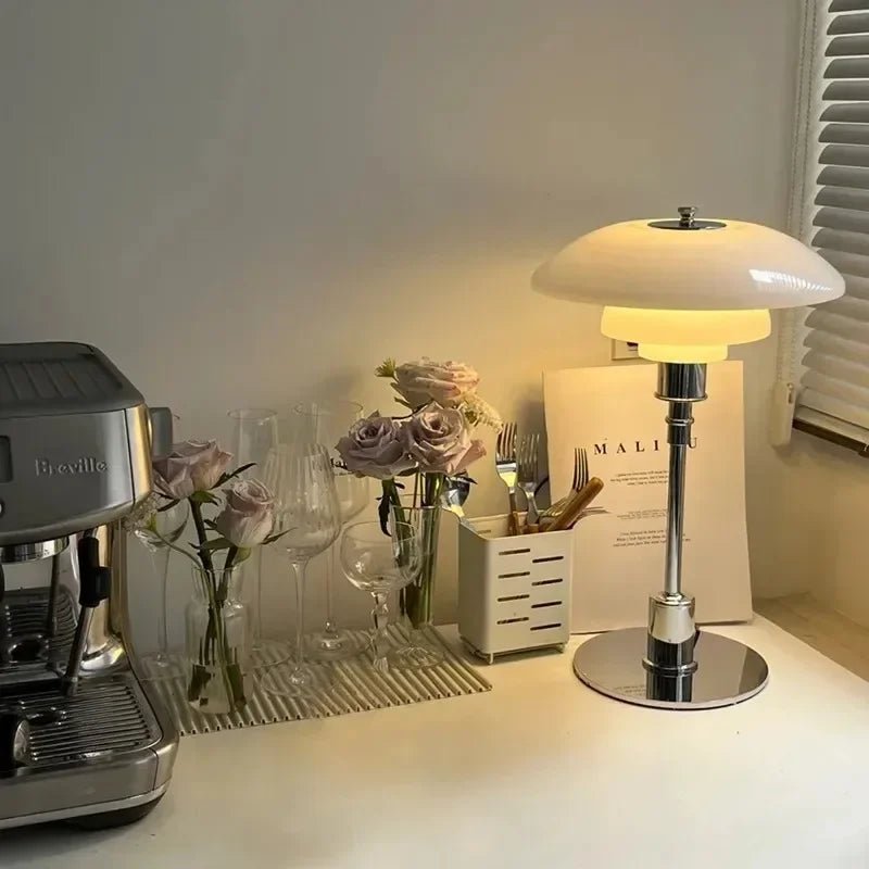 Nordic LED Glass Table Lamp — Minimalist Warm Light 3000K 8