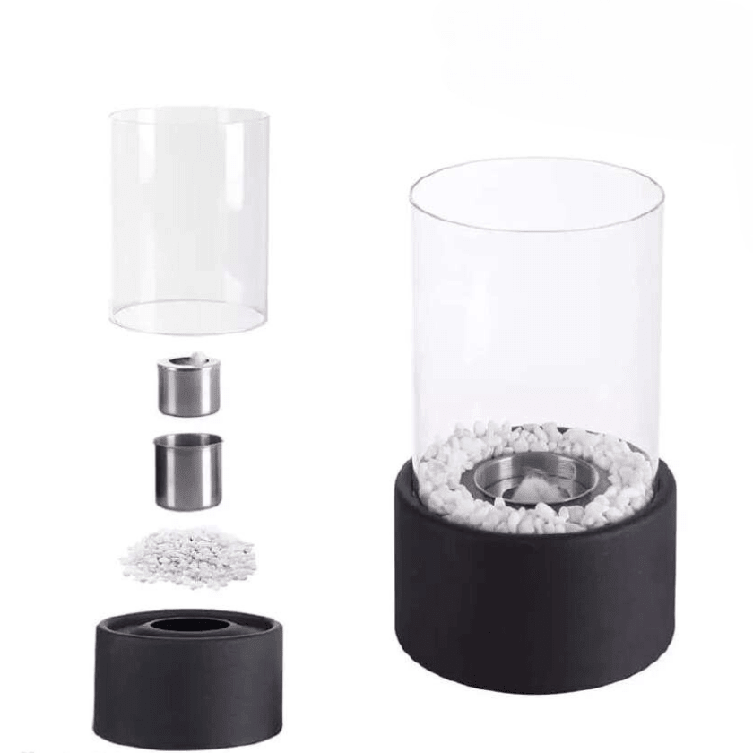 Flareon Oil Flame Lamp — Elegant Glass & Metal Indoor Outdoor 18