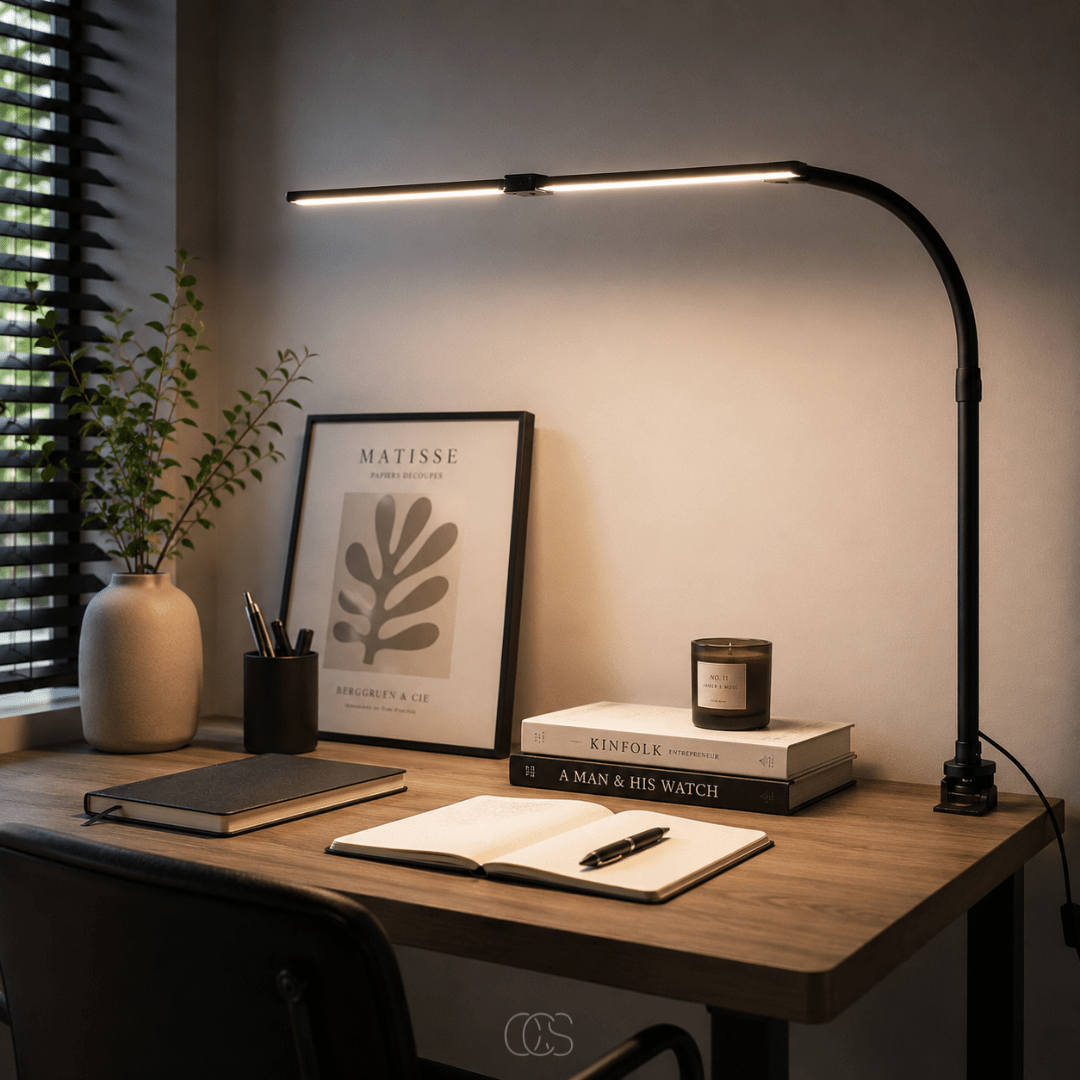 Dimmable Desk Lamp — 3 Color Modes LED 1200lm Flexible Neck 8