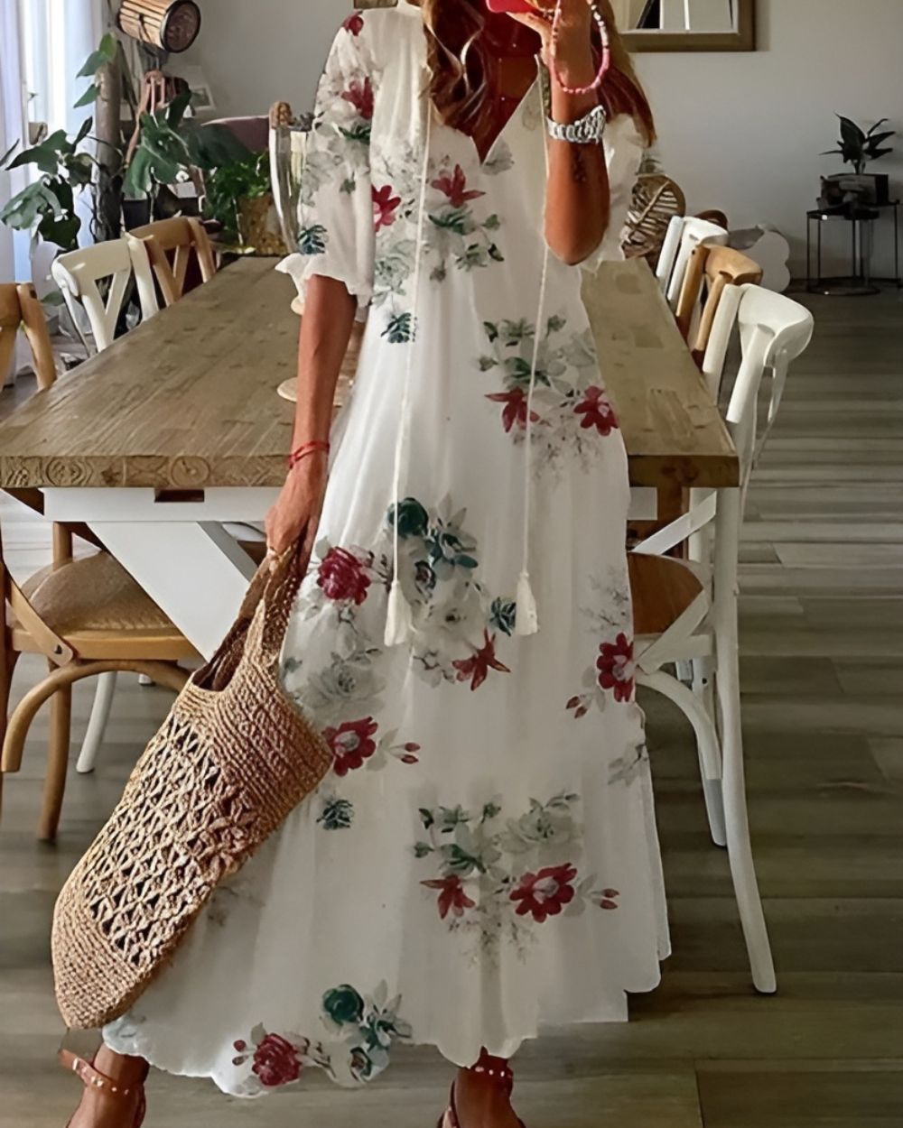 Vestito Copricostume Boho Lungo Donna Estivo