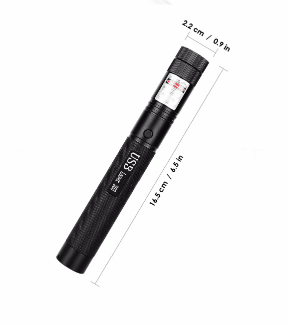 Pointeur Laser Puissant Rechargeable avec Mise au Point Réglable - Portée 10 000 m