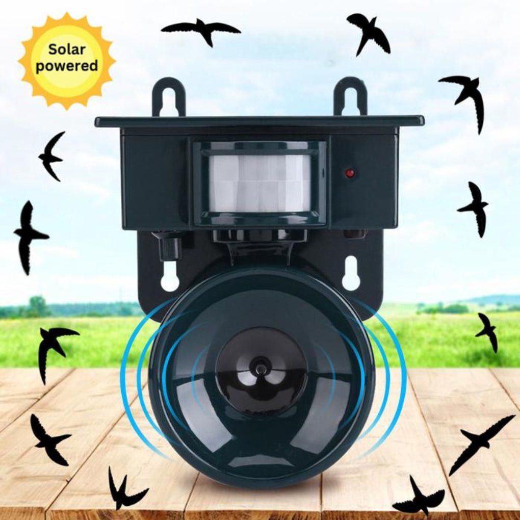 Répulsif Solaire pour Pigeons avec Capteur de Mouvement et Sons Naturels