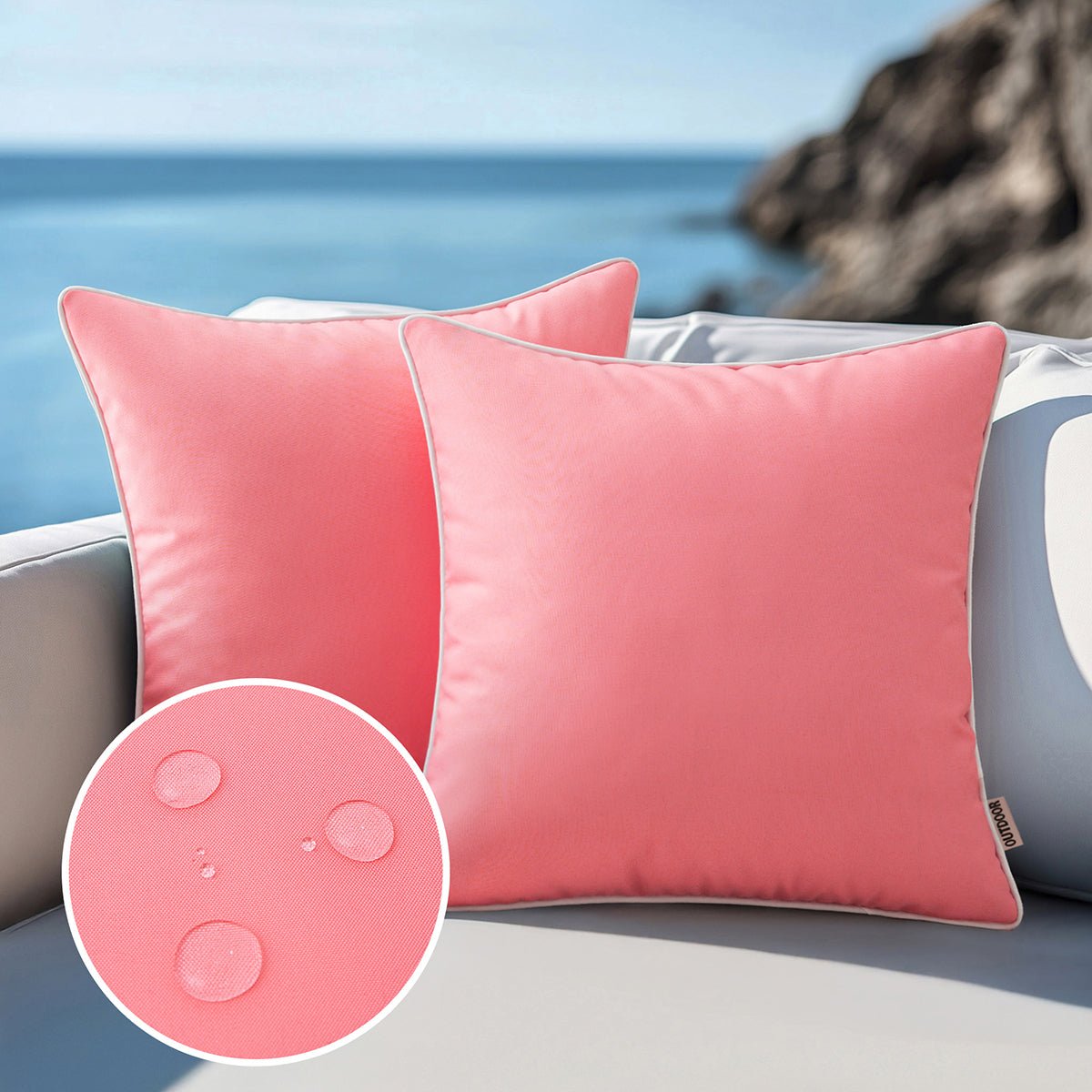 WHITELIVA Decorative Outdoor Cushion Covers Patio Garden 45x45cm 16