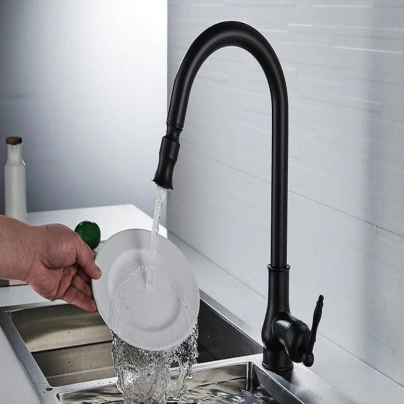 SMARTSPOUT - Robinet de Cuisine Extractible en Bronze Ancien avec Capteur Tactile