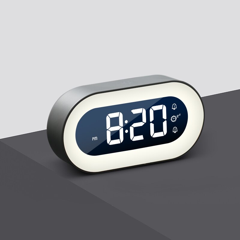 LED Digital Alarm Clock with Night Light — Soothing Sounds 10