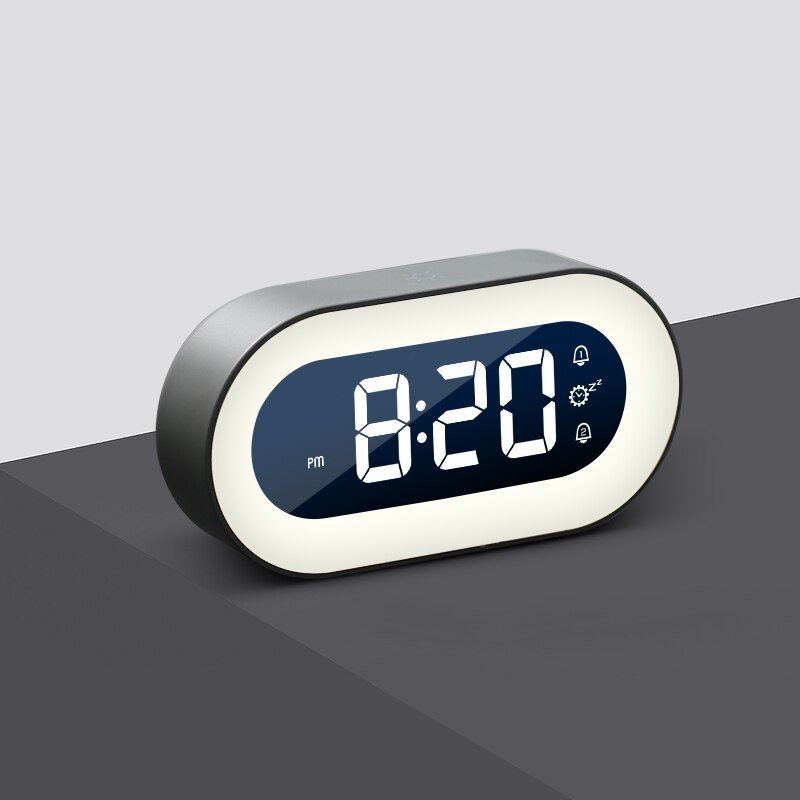 LED Digital Alarm Clock with Night Light — Soothing Sounds 10