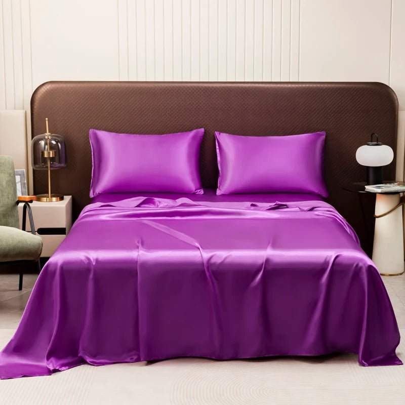 Ensemble de Draps pour Lit Double en Satin – Frais, Doux et Respirants
