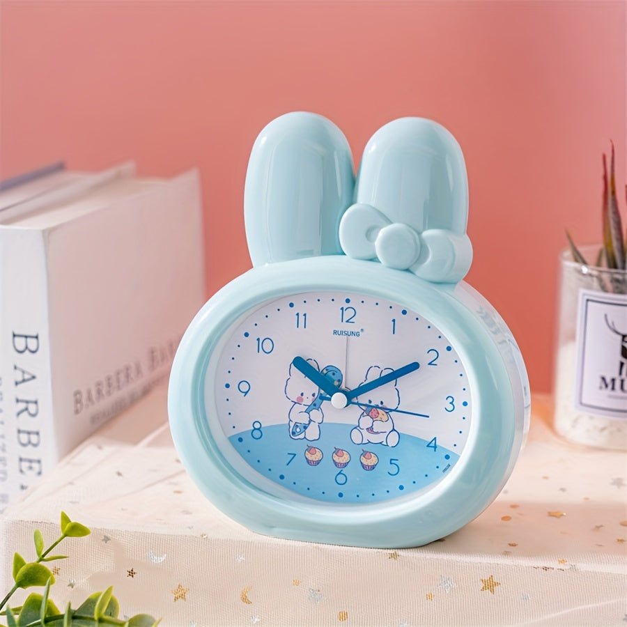 LED Bunny Alarm Clock with Night Light — Cute Analog Kids Clock 10
