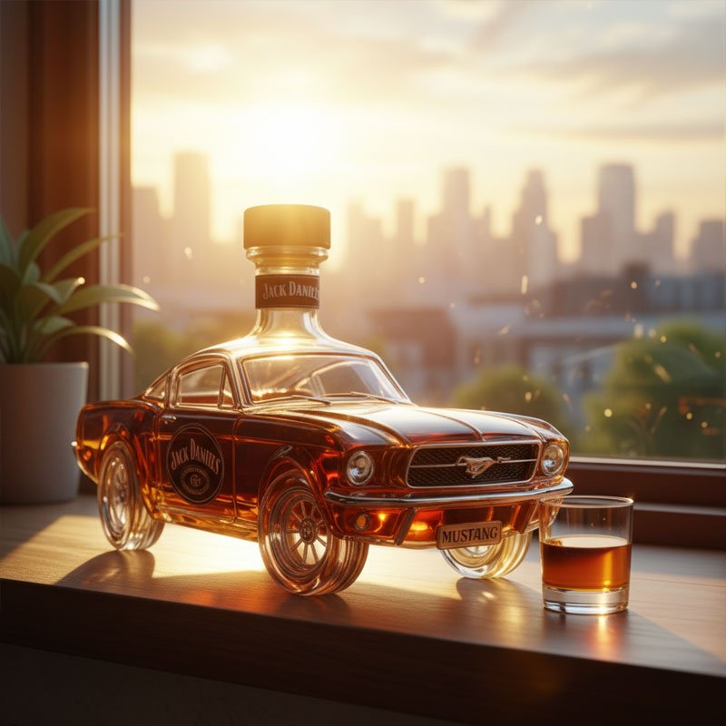 Caraffa Whiskey Mustang - Design Automobile Iconico