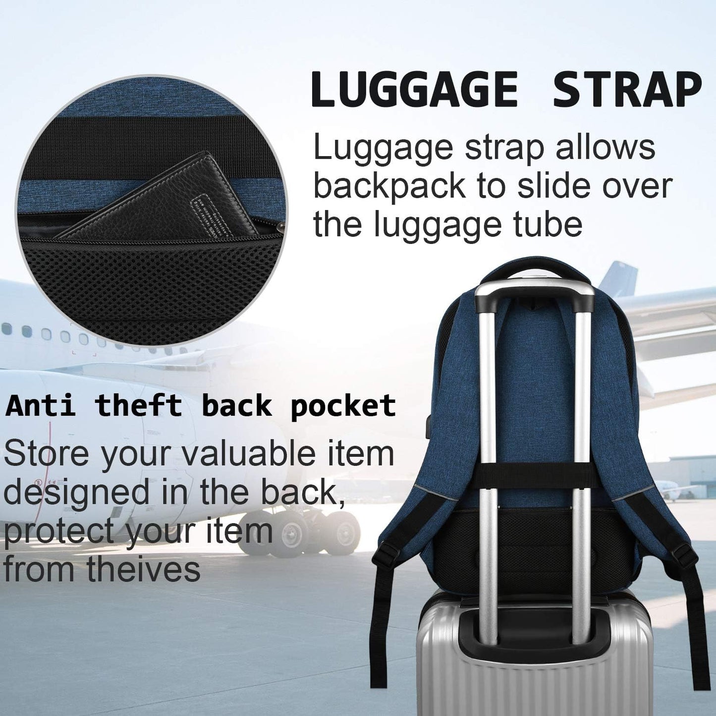 Anti-Theft Laptop Backpack 15.6" — USB Port & Water-Resistant 12