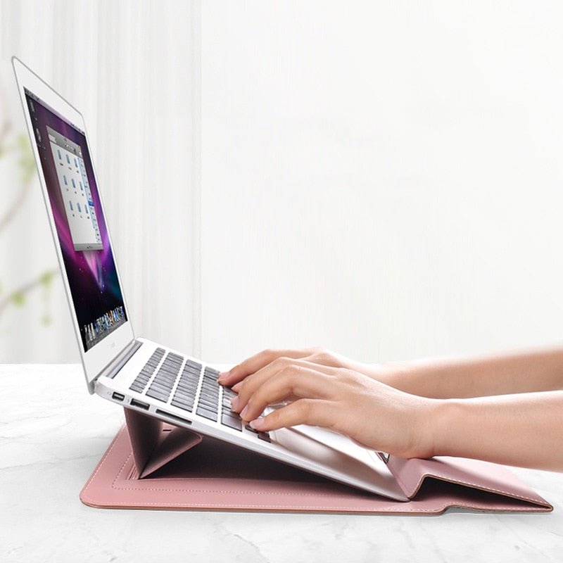 2-in-1 Laptop Bag with Integrated Stand — Foldable Laptop Case 13
