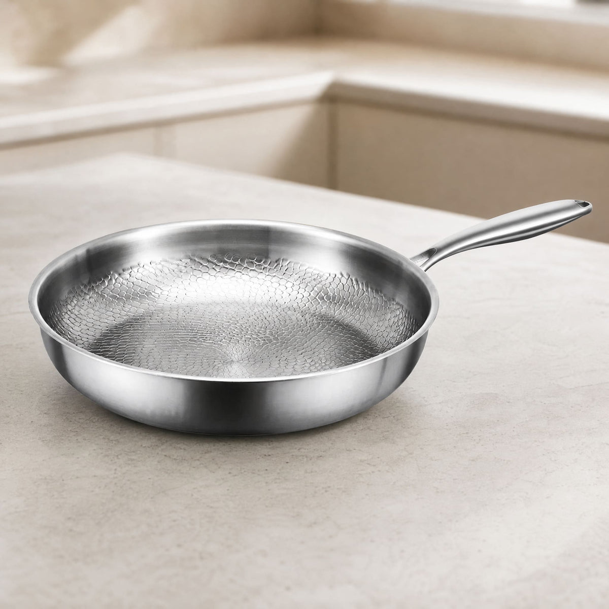 Stainless Steel Honeycomb Frying Pan — Induction & Gas 11