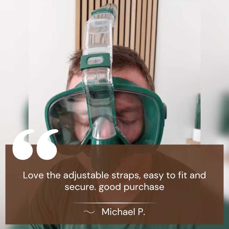 Maschera Snorkeling Pieghevole Panoramica 180°