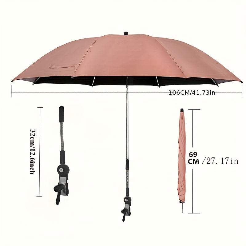 Adjustable Outdoor Sunshade Umbrella — 360° Clip-On Portable 2