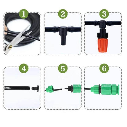 Kit Irrigazione a Goccia Pro per Giardino e Serra