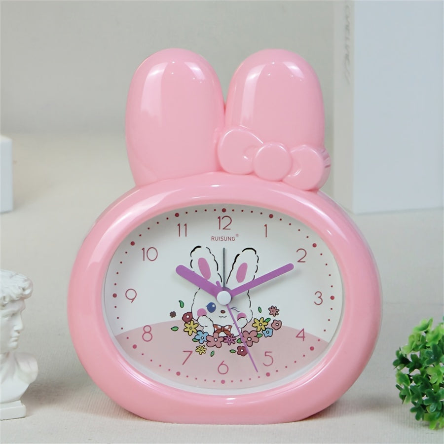 LED Bunny Alarm Clock with Night Light — Cute Analog Kids Clock 6