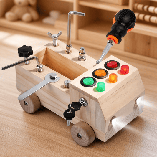 Montiflex Wooden Busy Board — Fine Motor Skills Ages 3-12 1