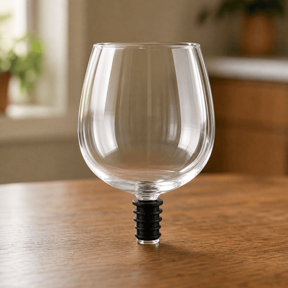 Stemless Wine Glass with Bottle Stopper Base — 2 Sizes 1