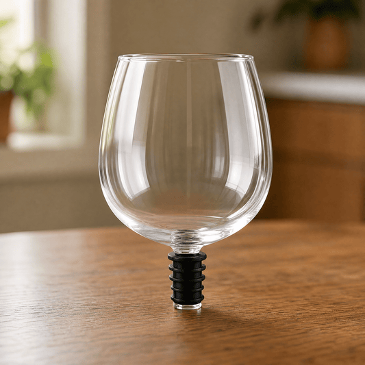 Stemless Wine Glass with Bottle Stopper Base — 2 Sizes 1