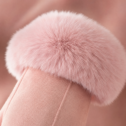 Women's Winter Gloves with Faux Fur Cuff — One Size 5