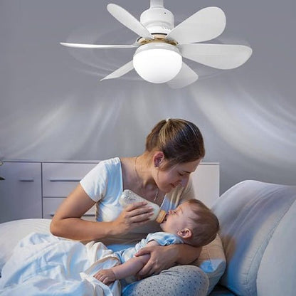 2-in-1 Ceiling Fan with Light — Instant Socket Installation 1