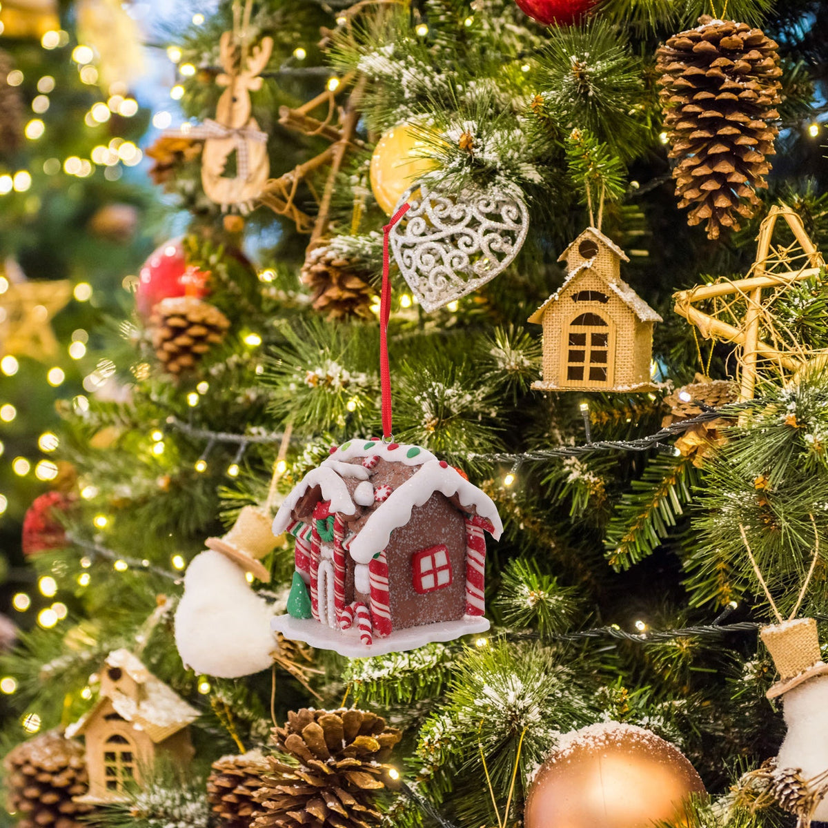 Mini Christmas Gingerbread House Decor — Hand-Painted Resin 3