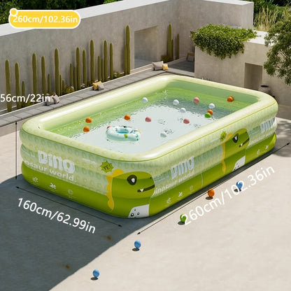 Dinosaur Inflatable Swimming Pool — Large PVC for Kids & Adults 3