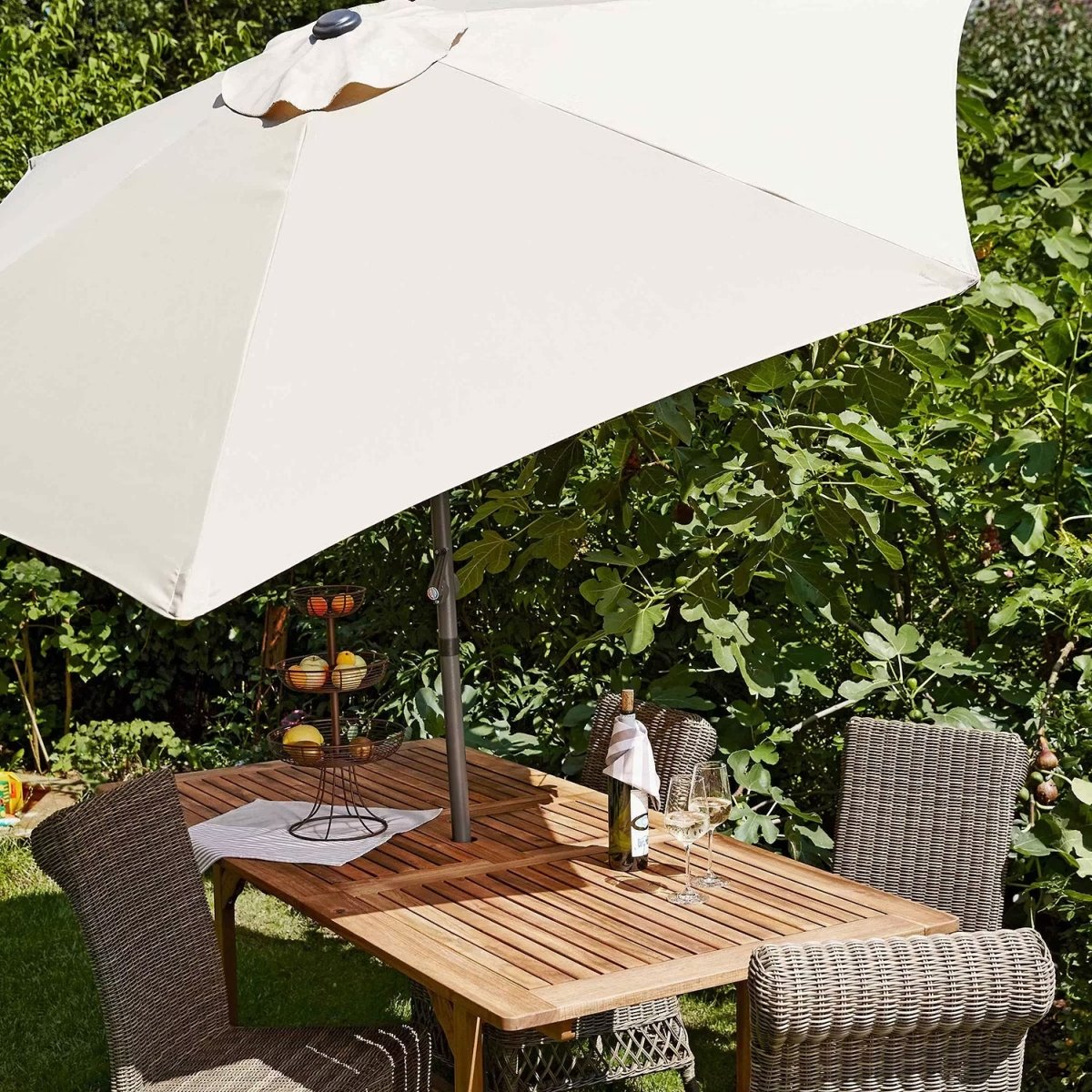 Ombrellone da Giardino Inclinabile 180 cm con Protezione UV