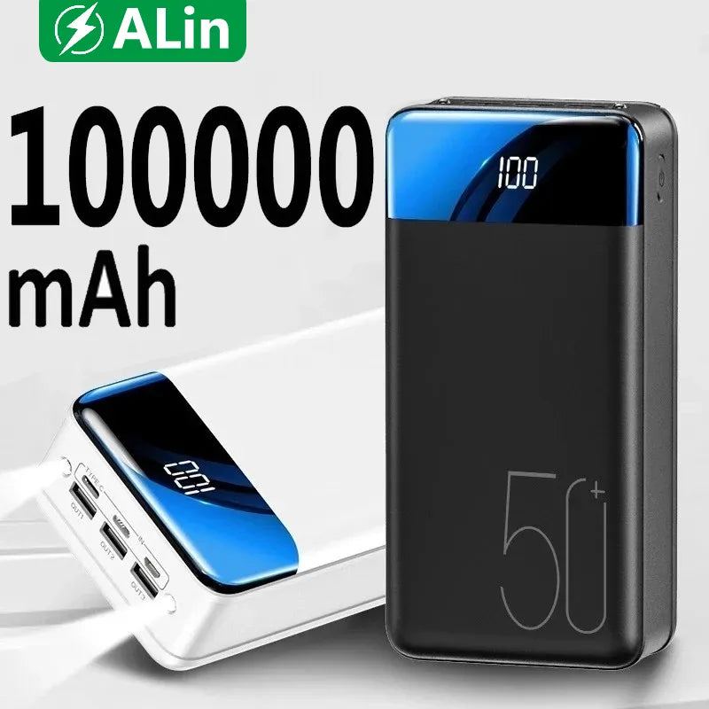 100000mAh Power Bank Fast Charging - Phones, Tablets & Laptops 4