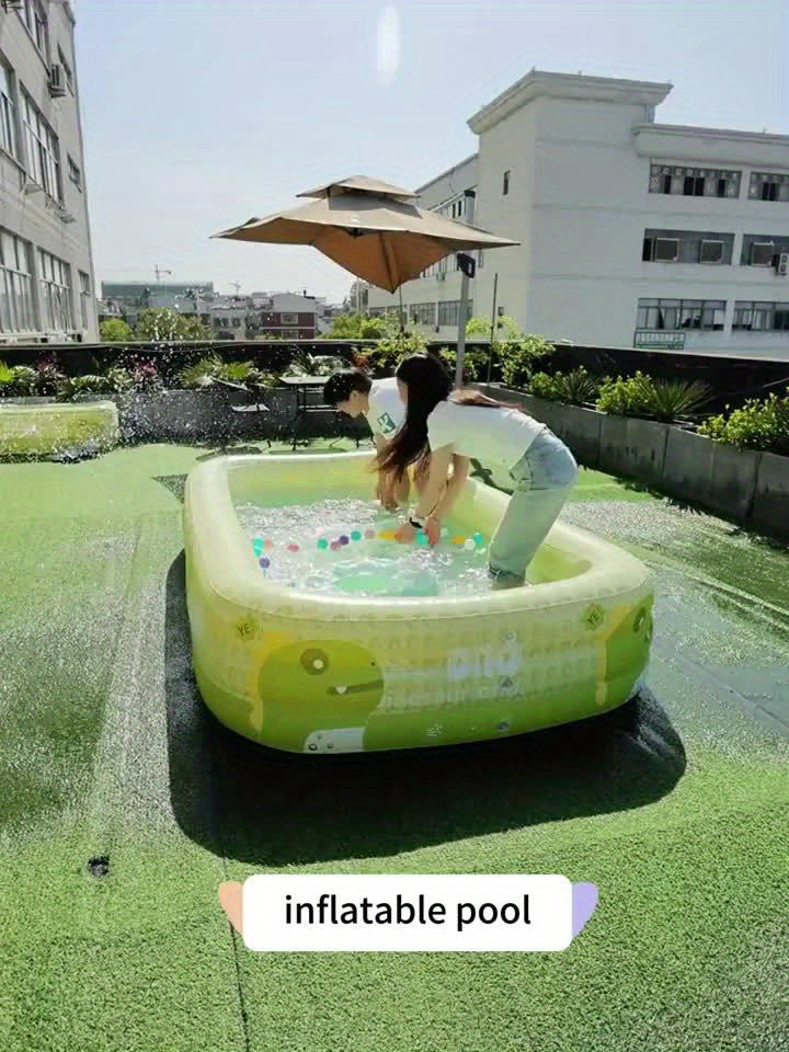 Dinosaur Inflatable Swimming Pool — Large PVC for Kids & Adults 13
