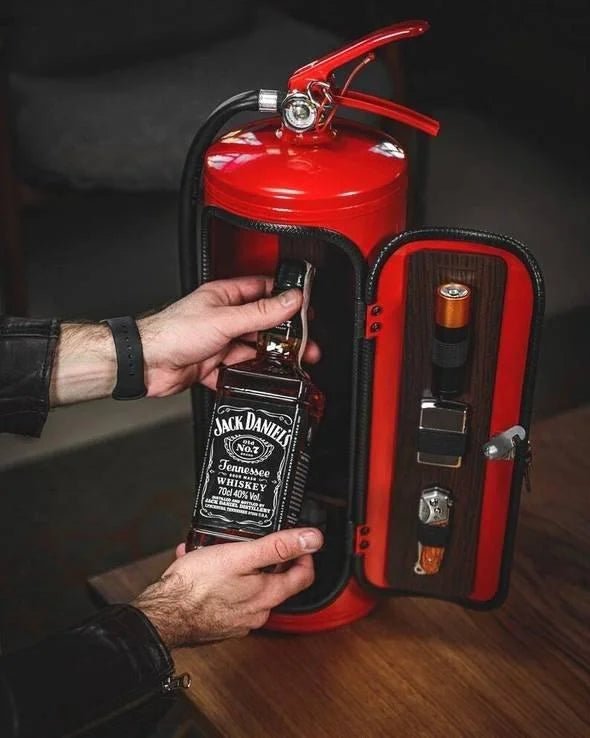 Hidden Bar Fire Extinguisher Design — Secret Bottle Holder 1
