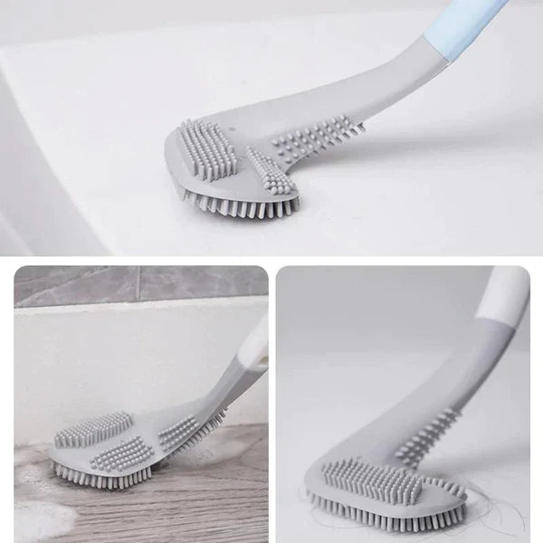 HygieneSwipe Flexible Toilet Brush — Flat Head & Wall Holder 14