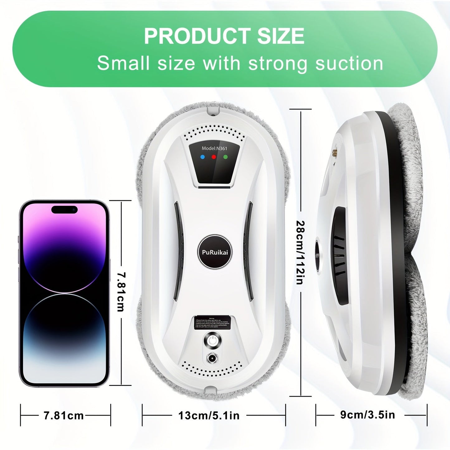 Automatic Window Cleaning Robot with Remote Control & Microfiber 2